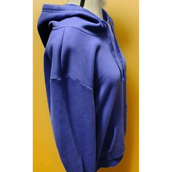 Skechers Hoodie Jacket Size L Kangaroo Pockets Pullover Cotton Blue - Picture 6 of 8